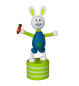 Preview: Wackelspiel Osterhase, Hase mit blauem Shirt links