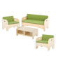 Preview: Sitzgruppe, 4-tlg. Sofa, 2 Sessel, Tisch