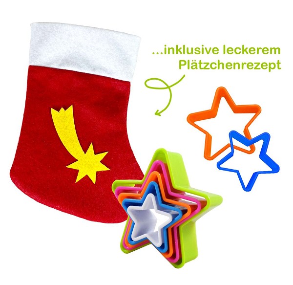 Weihnachtsset24: Stiefel + Ausstechförmchen, 5er-Set 93