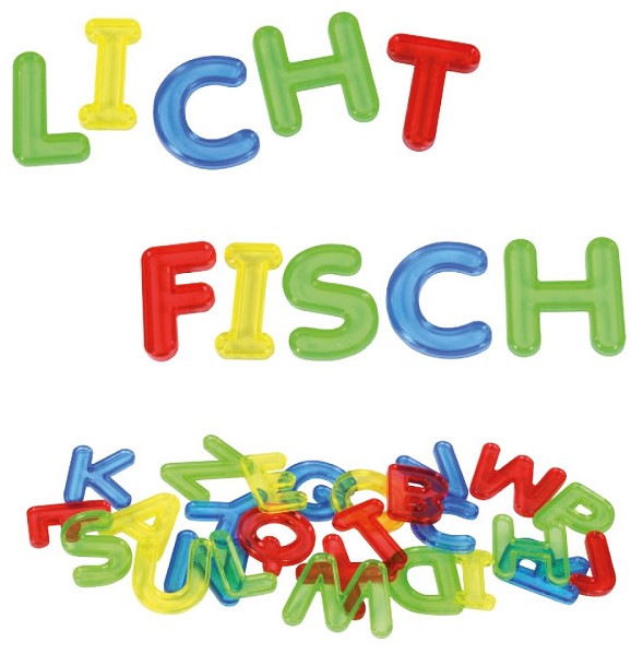 Transparente Buchstaben 26 Stück hinten