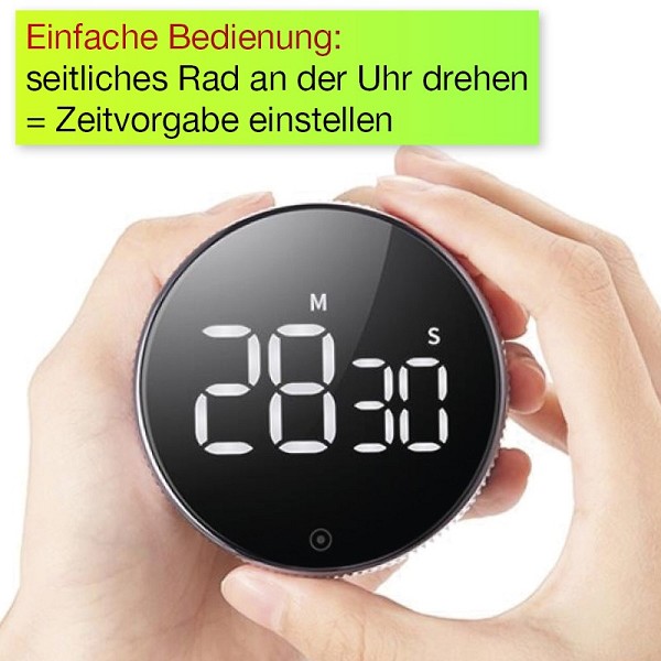 Zeitdauer Uhr Digi-Disc rechts