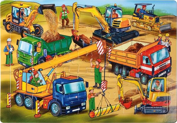 Puzzle Baumaschinen 638