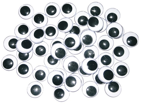 Wackelaugen 18 mm, Schwarz/Weiß 481