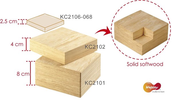 Soft Wood Bausteine 56-tlg. hinten