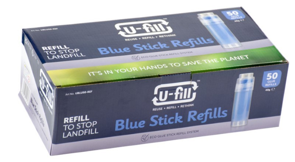 Klebestifte Set Blue Stick 50er Nachfüllpack links