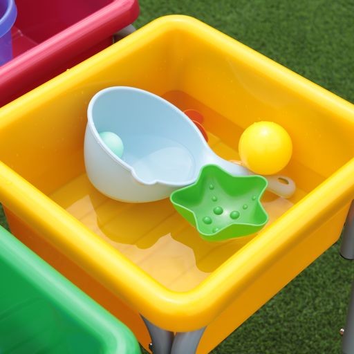 Sand- und Wasserspiel-Set, Detail gelbe Wanne innen