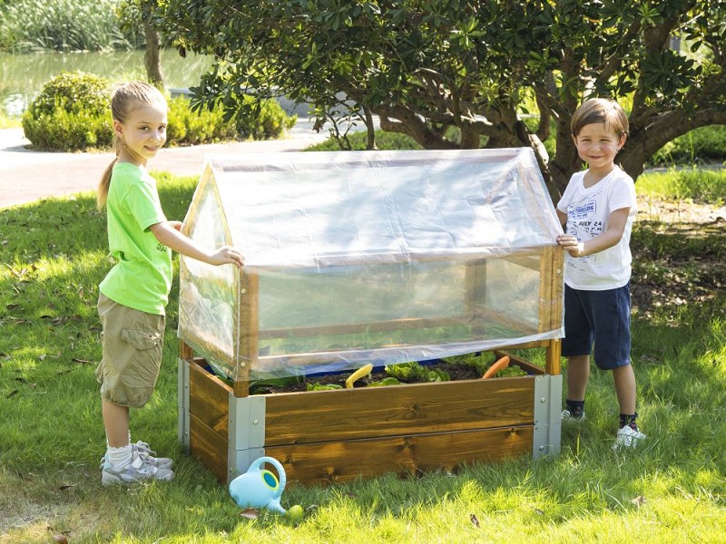 Gewächshaus für Kinder hinten