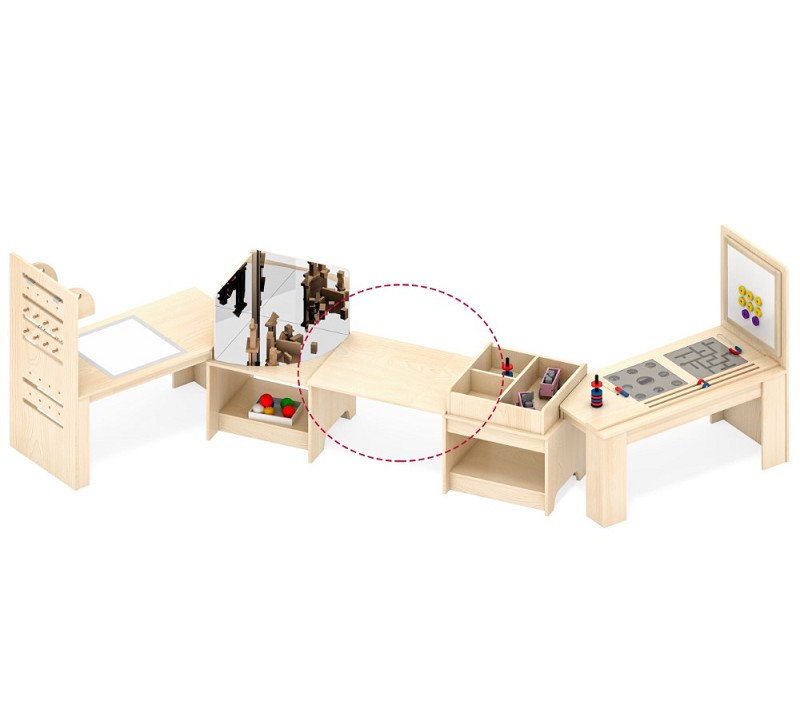 Erweiterungstisch für Experimentierstation hinten