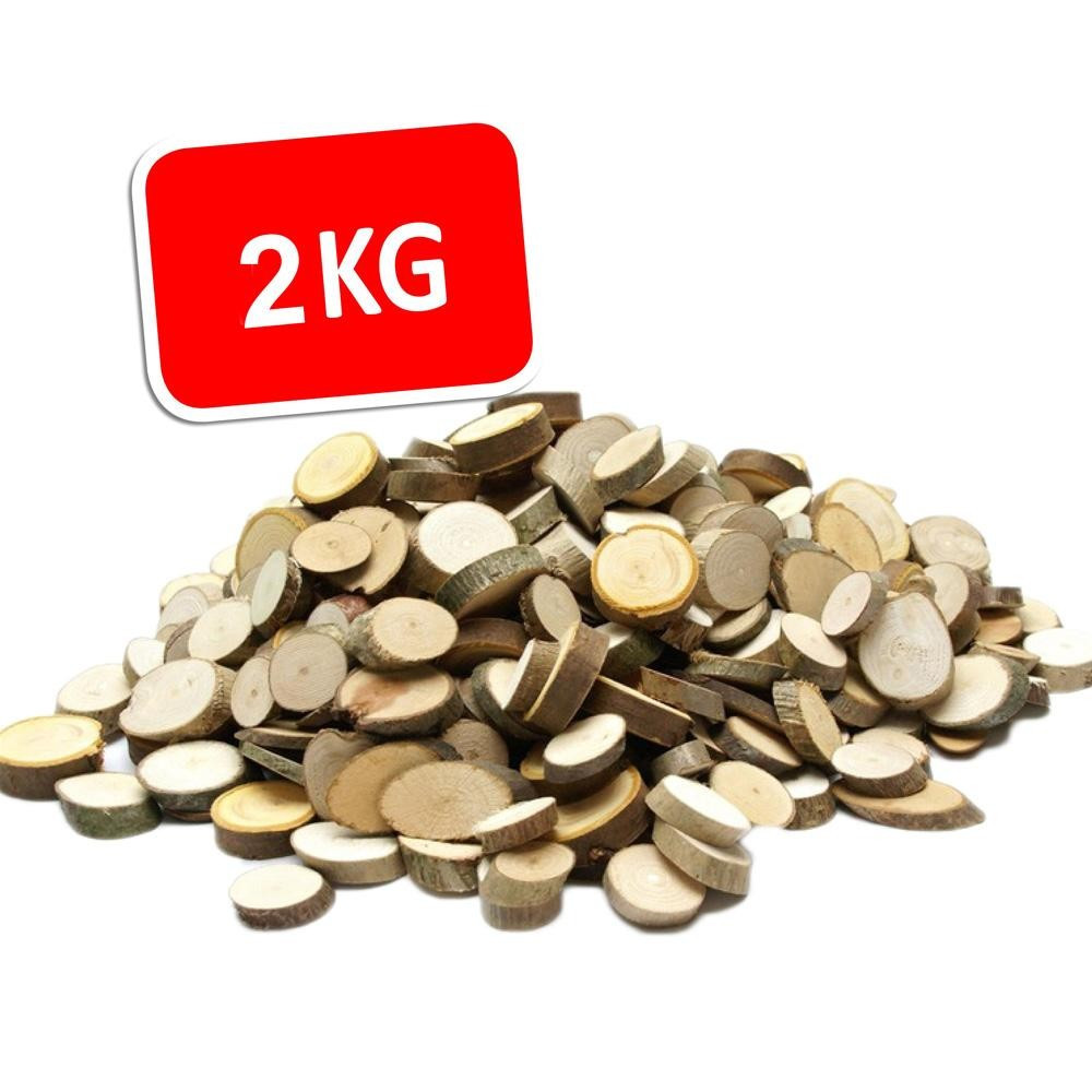 Bastelset Astscheiben, 2 kg - Naturholzscheiben 454