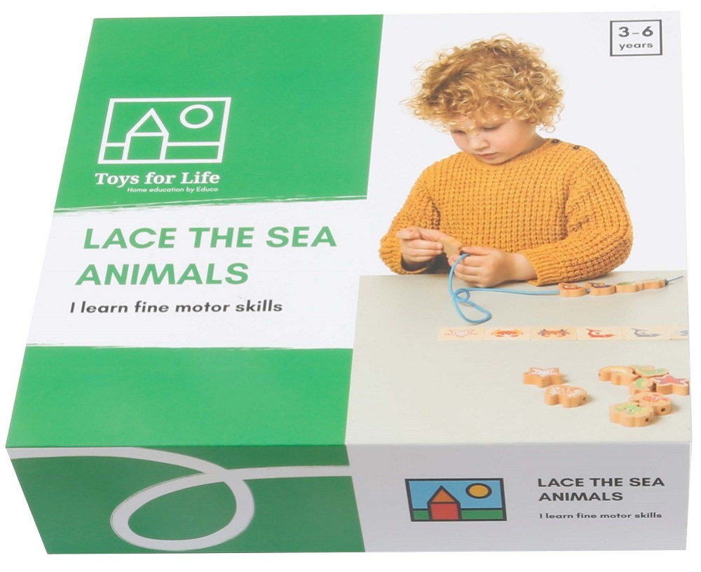 Lace the sea animals oben