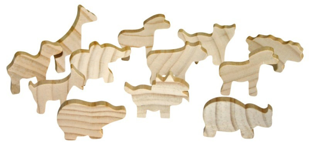 Holzfiguren Tiere 12er Set 109