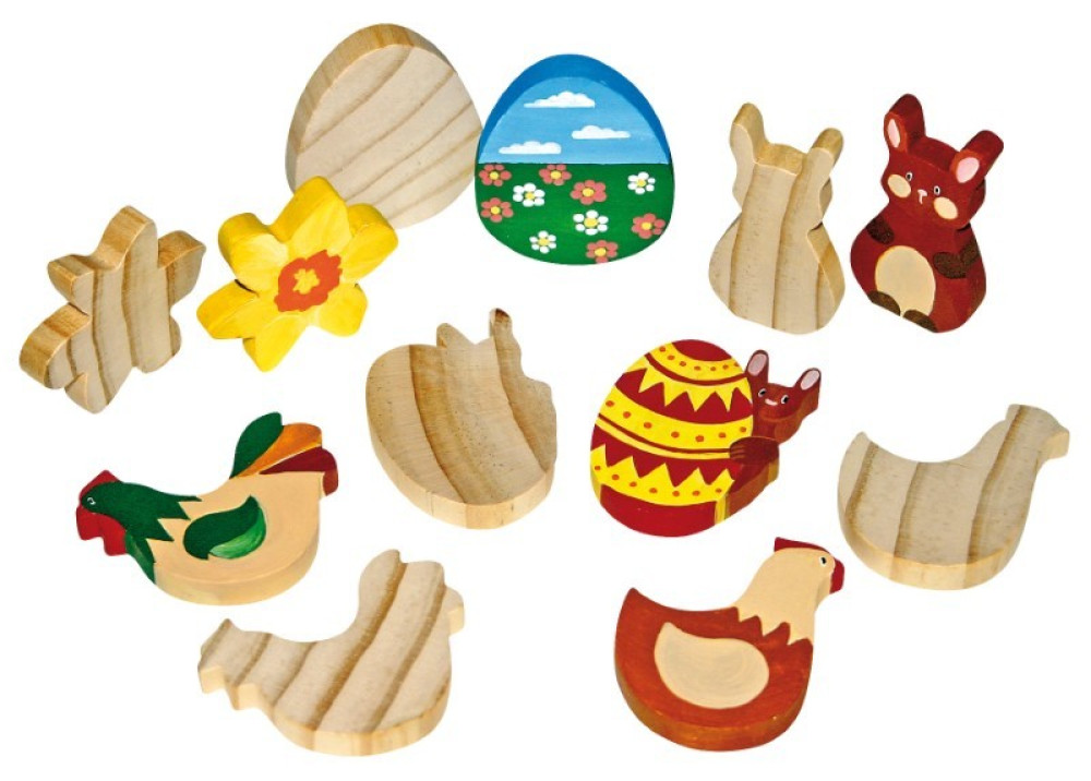 Holzfiguren Ostern 12er Set 133