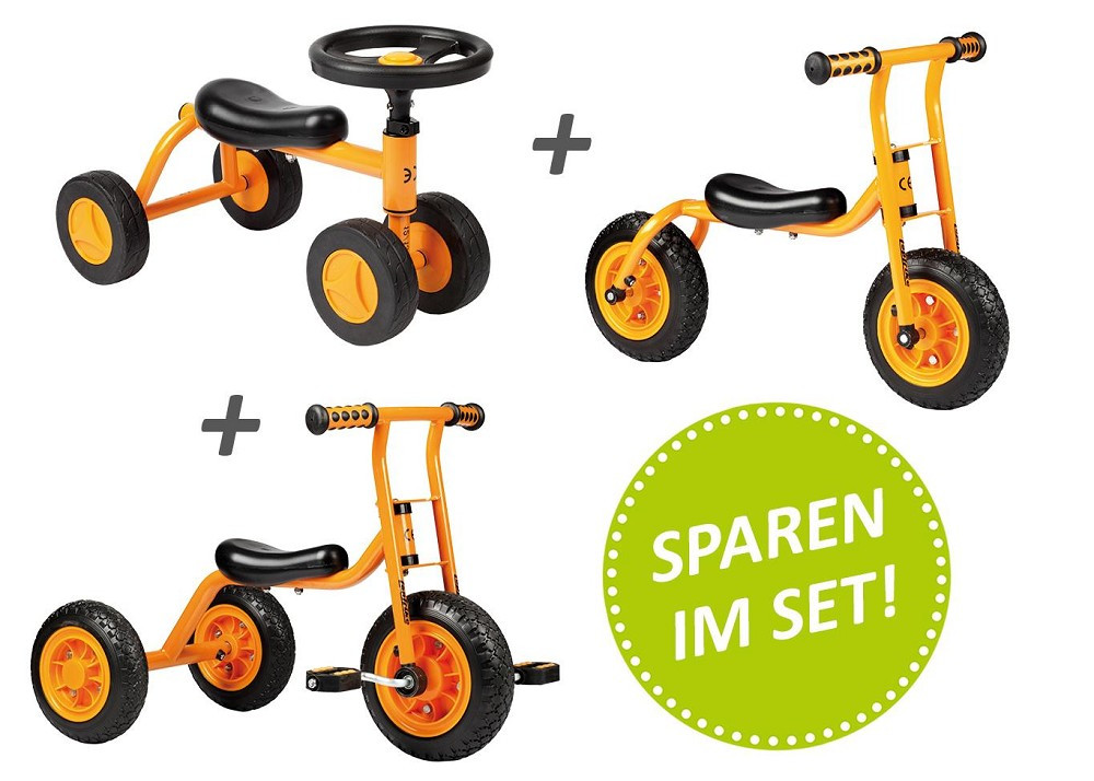 Fahrzeugset: Quaddy + Mini Walker + Dreirad Mini