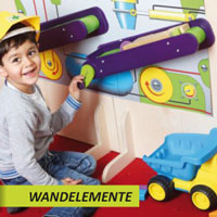 Wände die zum Spielen einladen - Wandspiele für Kleinkinder -  Wandelemente im Kindergarten 